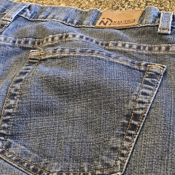 Y2k Vintage Nautica Blue Jeans Women 2 button Zip Closure size 14 - Picture 6 of 14